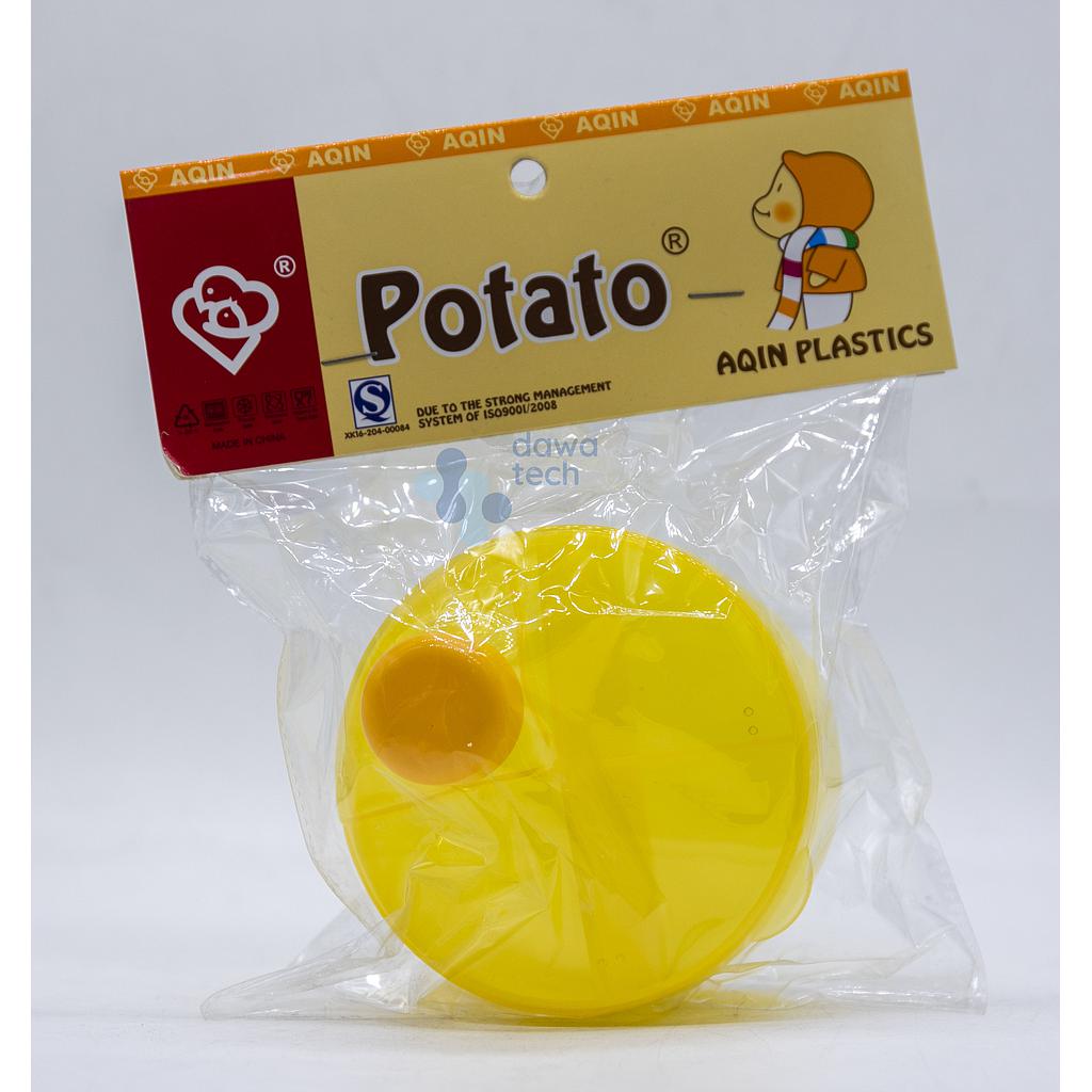 Potato حافظة طعام دائري أصفر
