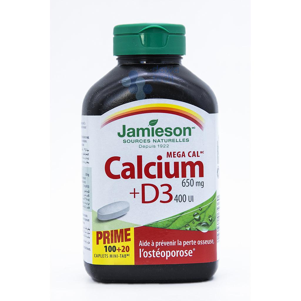 JAMIESON MEGA CAL 650MG JAMIESON 100CAPLET