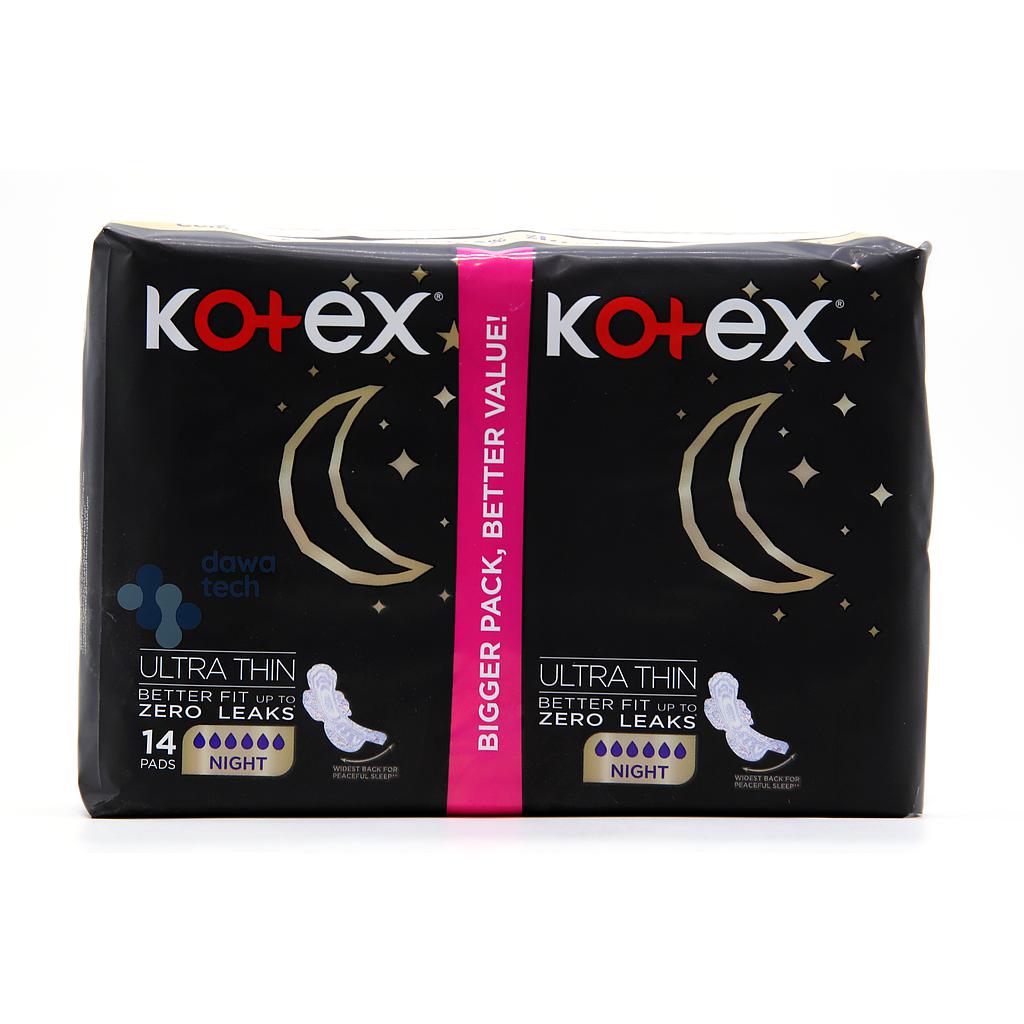 KOTEX ULTRATHIN NIGHT 14 PADS